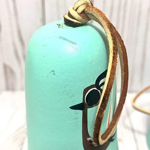 Lot of 3 Tesa Southwestern Ceramic Windbell Chimes Hand Painted Roadrunner - Picture 3 of 16